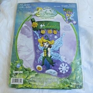 LILY Janlynn Christmas Stocking Kit Disney Fairies 18" Felt Applique 2007 New